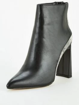 Public Desire Peyton Ankle Boots - Black, Size 8, Women