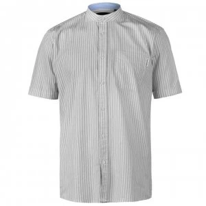Pierre Cardin Bengal Stripe Short Sleeve Shirt Mens - Black/White