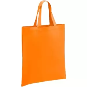 Brand Lab Cotton Short Handle Shopper Bag (One Size) (Orange)