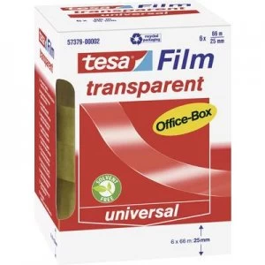 tesa 57379-00002-00 57379-00002-00 Tesa film tesafilm Transparent (L x W) 66 m x 25mm 6 pcs