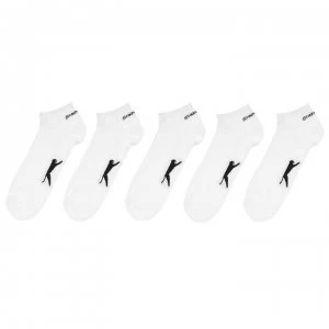 Slazenger 5 Pack Mens Trainer Socks - White