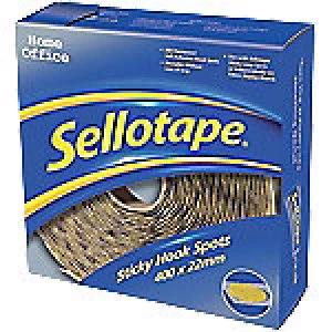 Sellotape Sticky Hook Spots Permanent Yellow Pack of 400