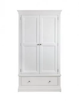 Julian Bowen Clermont 2 Door, 1 Drawer Wardrobe - White