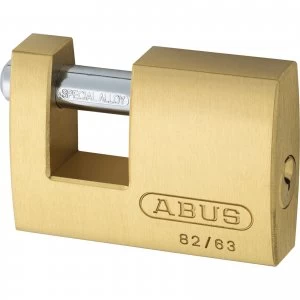 Abus 82 Series Monoblock Brass Shutter Padlock Keyed Alike 63mm Standard 8501