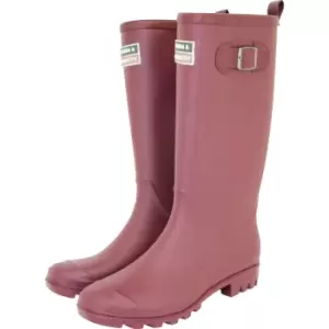 Town and Country Burford PVC Wellington Boots Aubergine Size 4