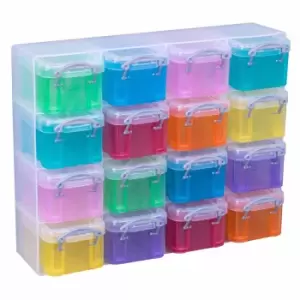 Really Useful Box Organiser 0.14L, Rainbow