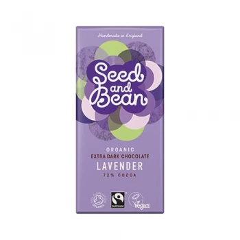 Seed & Bean Fairtrade Organic Lavender Dark 72% Chocolate 85g