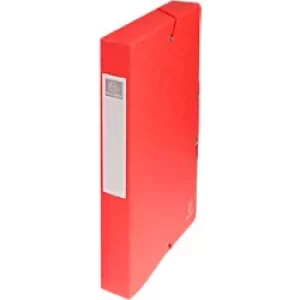 Exacompta Filing Box 50405E A4 Red Glossy Card 25 x 33cm Pack of 8