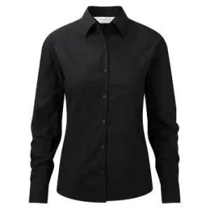 Jerzees Ladies/Womens Long Sleeve Pure Cotton Work Shirt (XL) (Black)