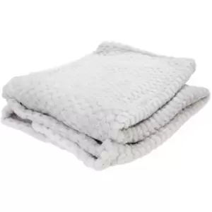 Baby Boys/Girls Supersoft Waffle Textured Blanket (75 x 90cm) (Grey) - Grey