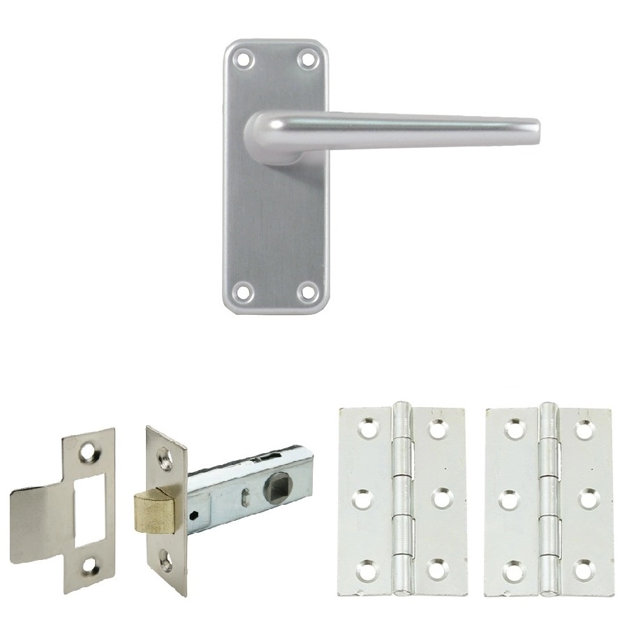 Contract Aluminium Handle Set with Latch and Hinges