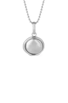 Stainless Steel Round Wax Seal Style Pendant 50cm