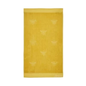 Joules Botanical Bee Semi Plain Hand Towel, Gold