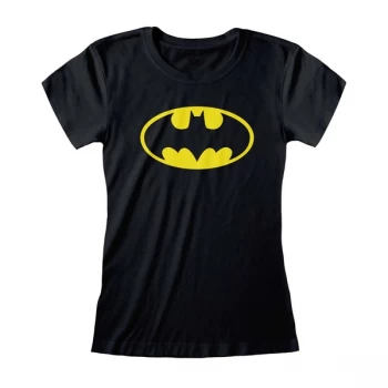Batman - Logo Womens Large T-Shirt - Black