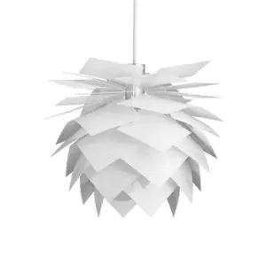 Pineapple Small Pendant Ceiling Light White 35cm