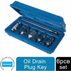 Silverline Oil Drain Plug Key Set 6pce Tools Set 867613