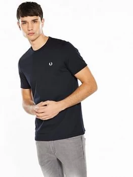 Fred Perry Ringer T-Shirt - Navy, Size XL, Men