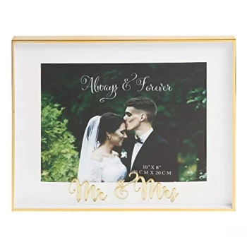 10" x 8" - Always & Forever Photo Frame - Mr & Mrs