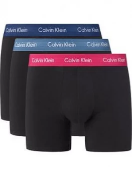 Calvin Klein 3 Pack Boxer Briefs - Black, Size L, Men