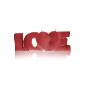Red Big Love Sign Candle