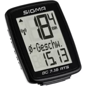 Sigma BC 7.16 ATS Bike computer (cordless) Coded transmission + wheel sensor