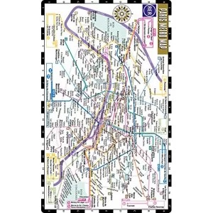 Streetwise Paris Metro Map - Laminated Metro Map of Paris, France City Plans Sheet map 2018