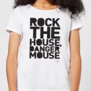 Danger Mouse Rock The House Womens T-Shirt - White - XXL