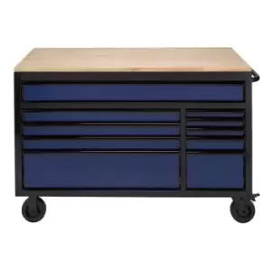 Draper Bunker Workbench Roller Tool Cabinet 10 Drawer 56" Blue