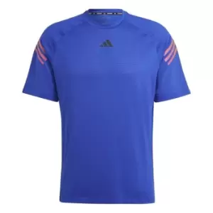 adidas 3 Stripe T-Shirt Mens - Blue