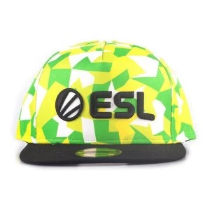 ESL - ESL Logo With All-Over Pattern Unisex Snapback Baseball Cap - Multi-Colour