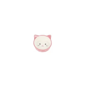 Happy Pet Polka Dot Cat Bowl - pink - 416283