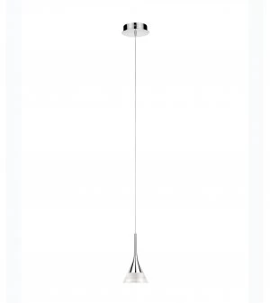 Wickes Zirconia Glass and Chrome Adjustable Crystal LED Pendant Light - 4.8W