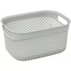 JVL - Droplette Design Plastic Storage Basket, 3.3L, 12 x 24 x 18cm approx