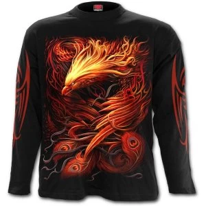 Phoenix Arisen Mens X-Large Long Sleeve T-Shirt - Black