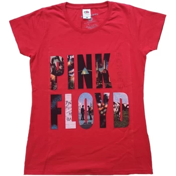 Pink Floyd - Echoes Album Montage Womens Medium T-Shirt - Red
