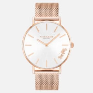 Coach Womens Perry Mesh Strap Watch - Rose Gold