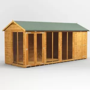 16x6 Power Apex Summerhouse Combi Building including 4ft Side Store