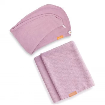 Aquis Lisse Luxe Hair Turban and Hair Towel - Desert Rose Bundle (Worth 60)