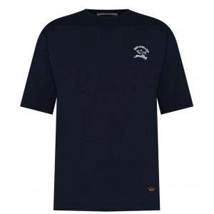 PAUL AND SHARK Archivio Back Logo T Shirt - Navy