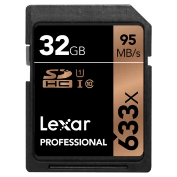 Lexar Professional 32GB Class 10 UHS-I 633X Speed (95MB/s) SDHC Flash Memory Card