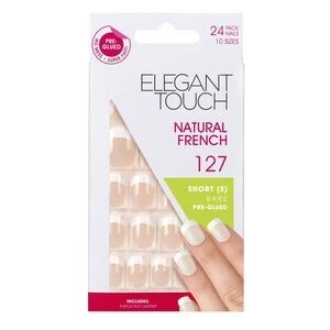 Elegant Touch Fake Nails Natural French Manicure -127 Nude