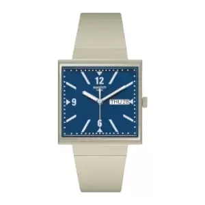 ( ) Swatch WHAT IF...BEIGE? Square Bioceramic Unisex Watch SO34T700 - Expected early August