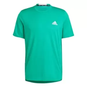 adidas AEROREADY Designed for Movement T-Shirt Mens - Court Green / White