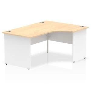 Trexus Desk Crescent Right Hand Panel End 1600x800mm Maple Top White