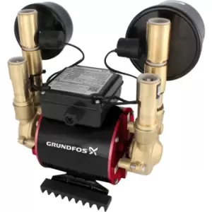 Grundfos Amazon STN Brass Twin Impeller Negative Head Shower Pump 3.0 bar in Black