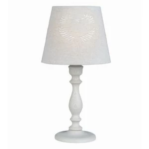The Lighting and Interiors Group Woburn Wooden Table Lamp - French Grey