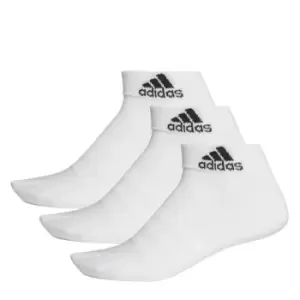 adidas Lite Ankle Socks 3 Pack Womens - White