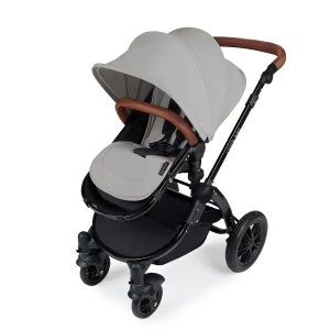 Ickle Bubba Stomp V3 i-Size Travel System with Isofix Base - Silver on Black with Tan Handles