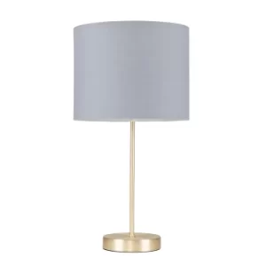 Value Essentials Charlie Gold Table Lamp with Grey Shade
