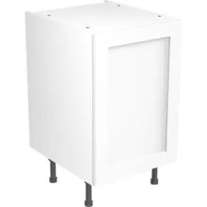 Kitchen Kit Flatpack Shaker Kitchen Cabinet Base Unit Ultra Matt 500mm in White MFC